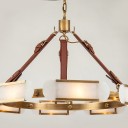 Loft Industry Modern - Marble Oval Disk Chandelier